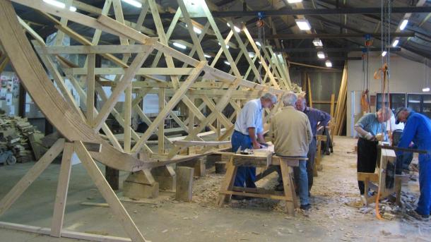 Konstruktion af kopi af Nydambåden